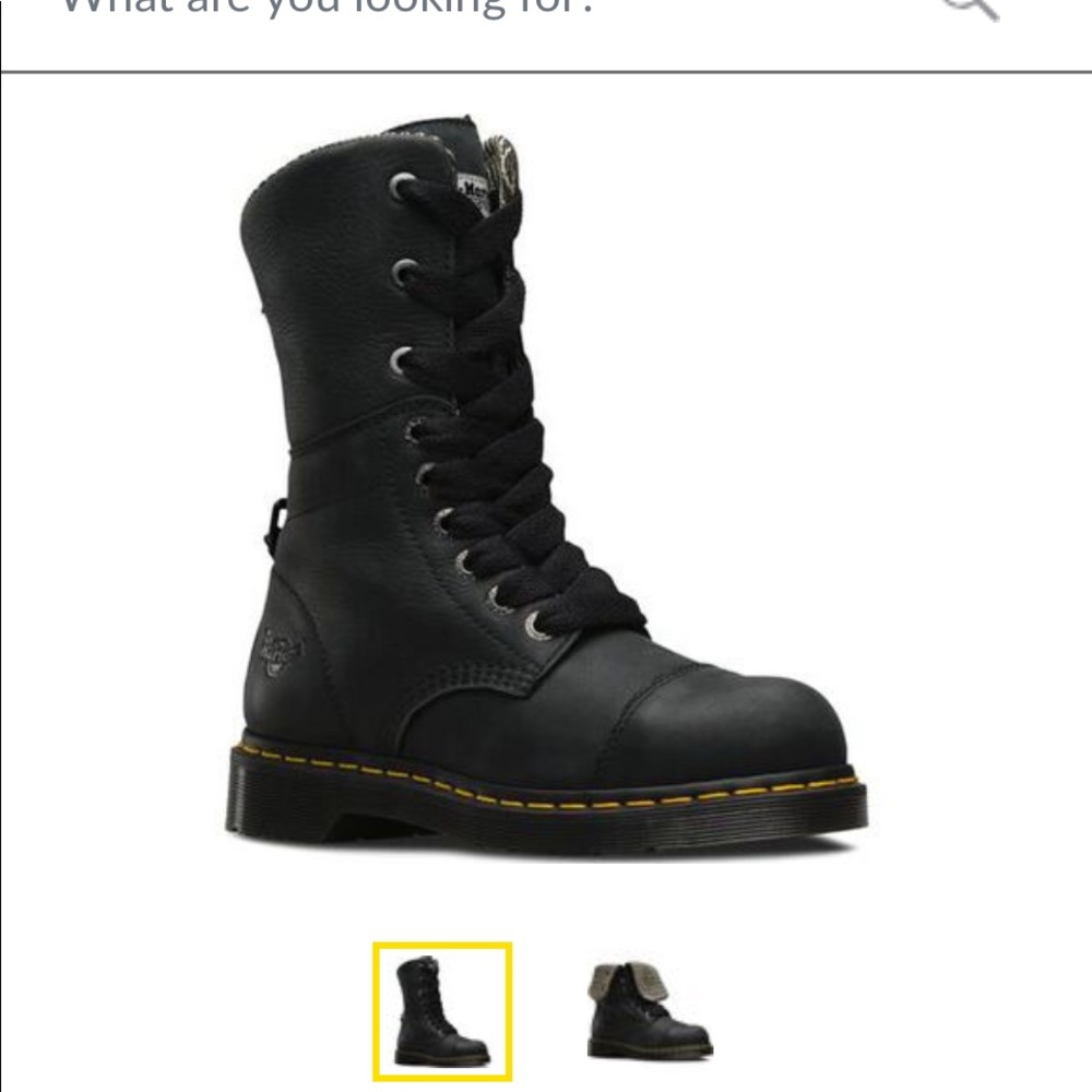 Dr Martens Leah womens steel toe roll down boot